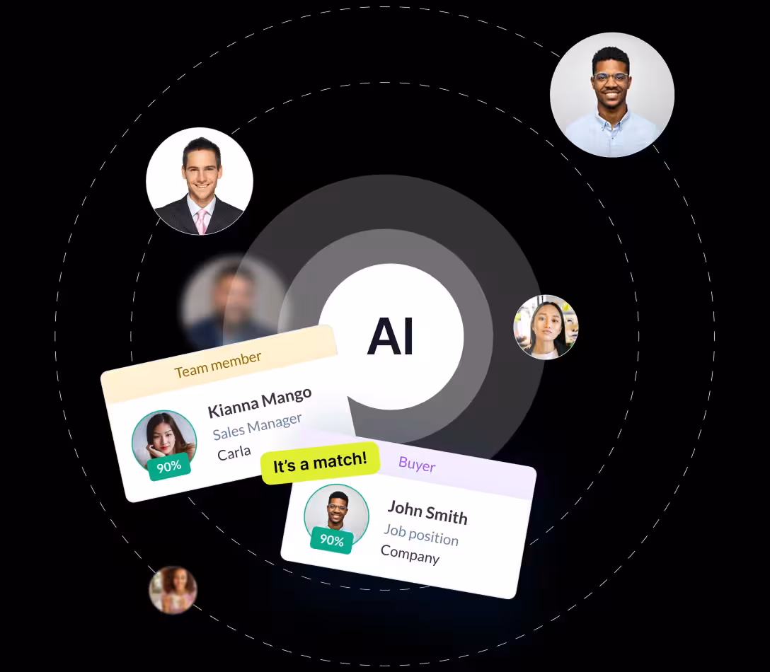 AI-powered algorithm analyzing participant data and creating optimal match pairings